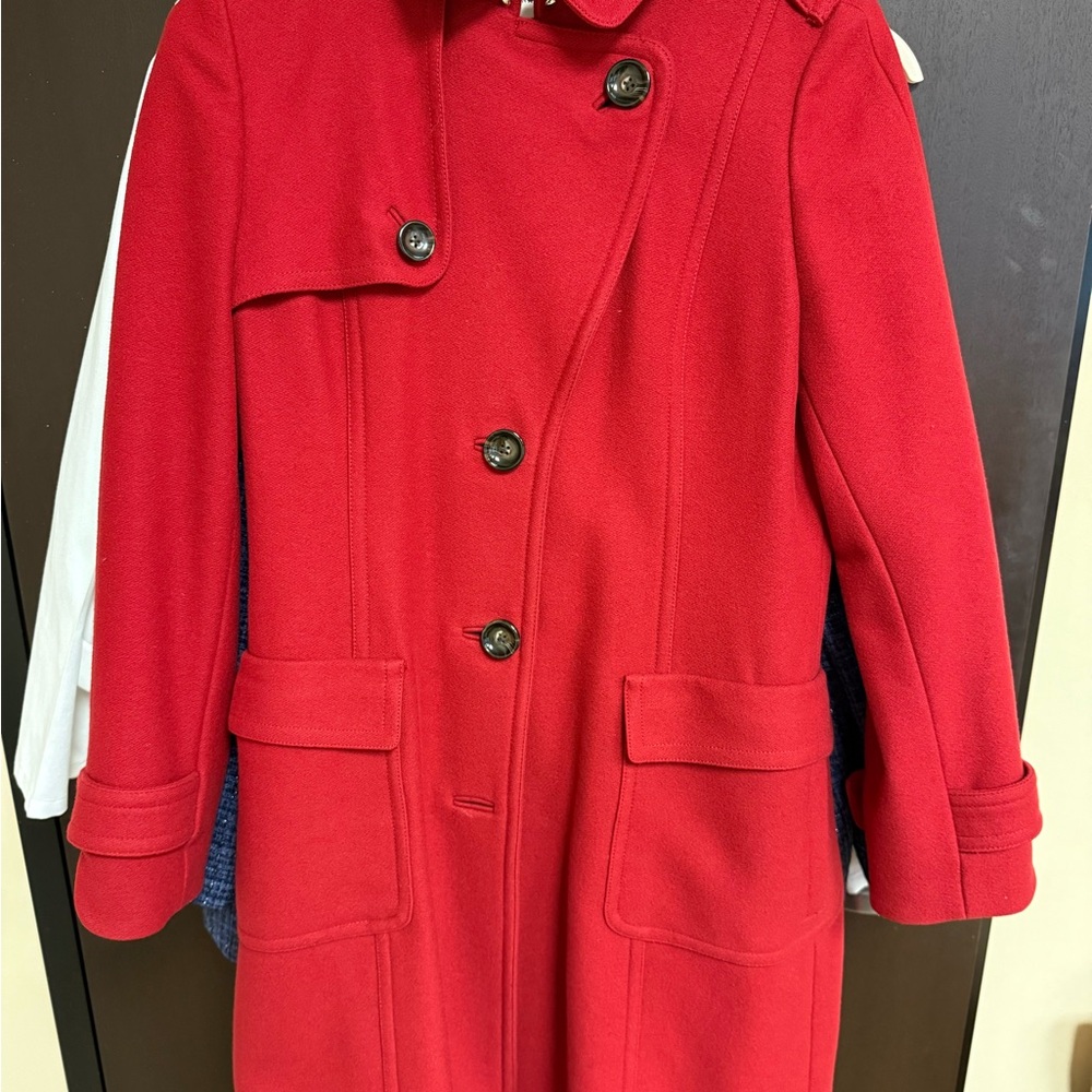 Banana Republic Scarlet Red Wool Coat